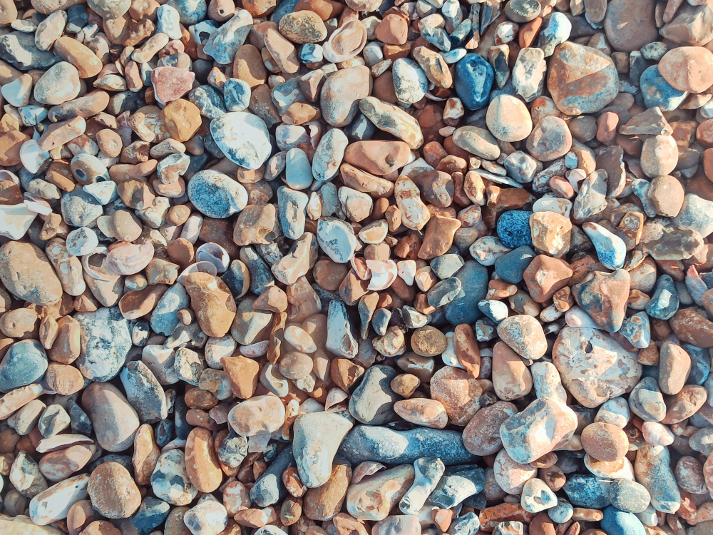 Photograph of rocks on a beach in Littlehampton, United Kingdom.